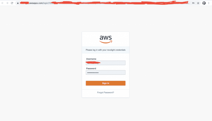 aws sso protal 1